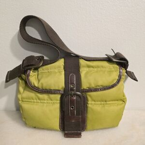 Vintage Eddie Bauer Green Puffer Down Y2K Women's Purse Shoulder Bag